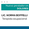 Nuevo Prestador en Dolores - Lic. Norma Boffelli