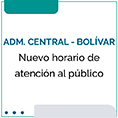 Nuevo horario de atención en la Administración Central – Bolívar